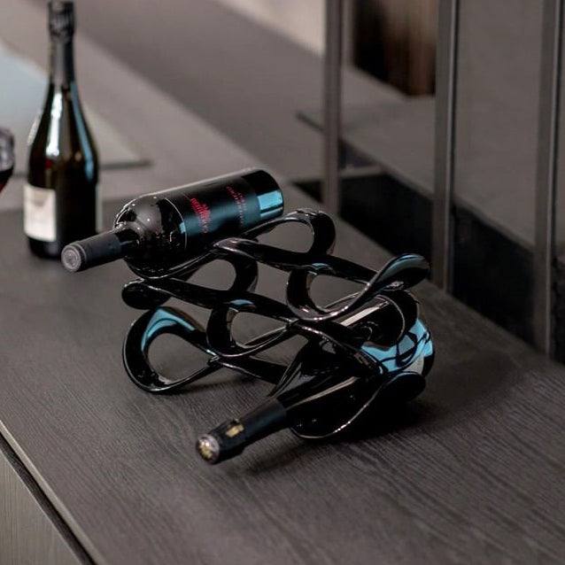 Guzzini Italy Cuvee Wine Bottle Rack - Black