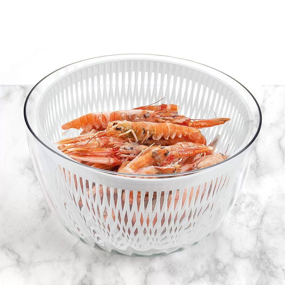 Guzzini Italy Spin & Store Salad Spinner - White
