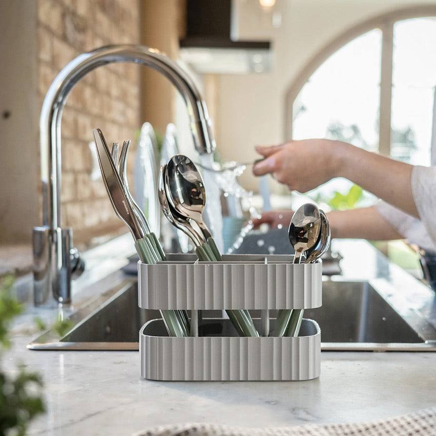 Guzzini Italy Tidy & Safe Sink Caddy - Grey