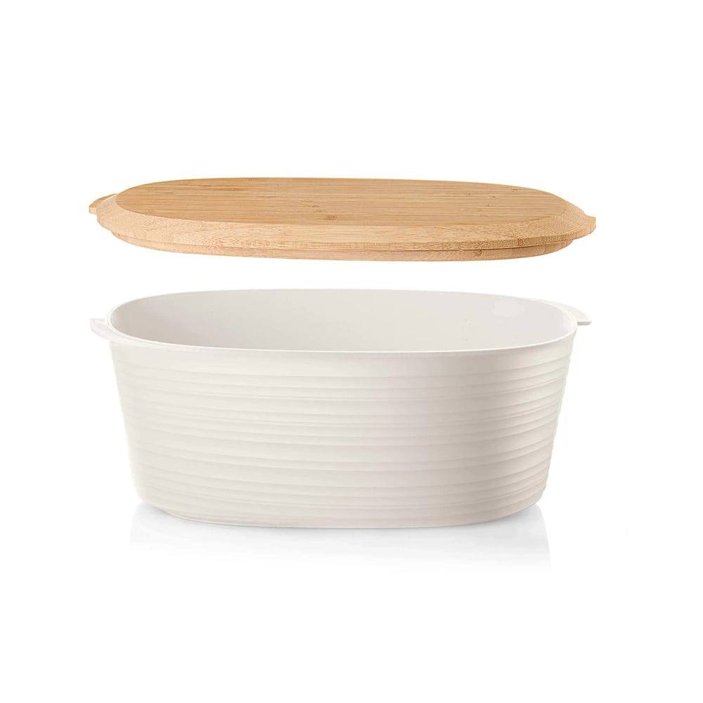 Guzzini Italy Tierra Bread Box - Milk White