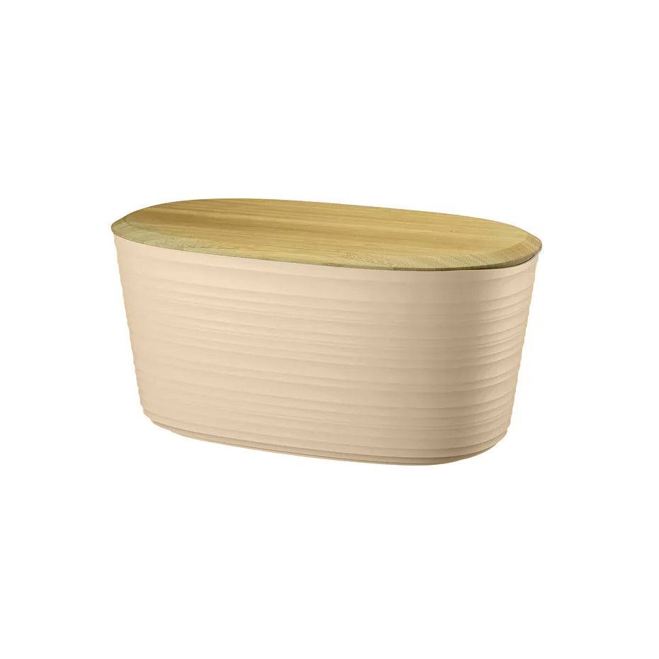 Guzzini Italy Tierra Bread Box With Board Large - Clay