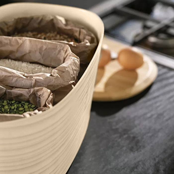 Guzzini Italy Tierra Bread Box With Board Large - Clay