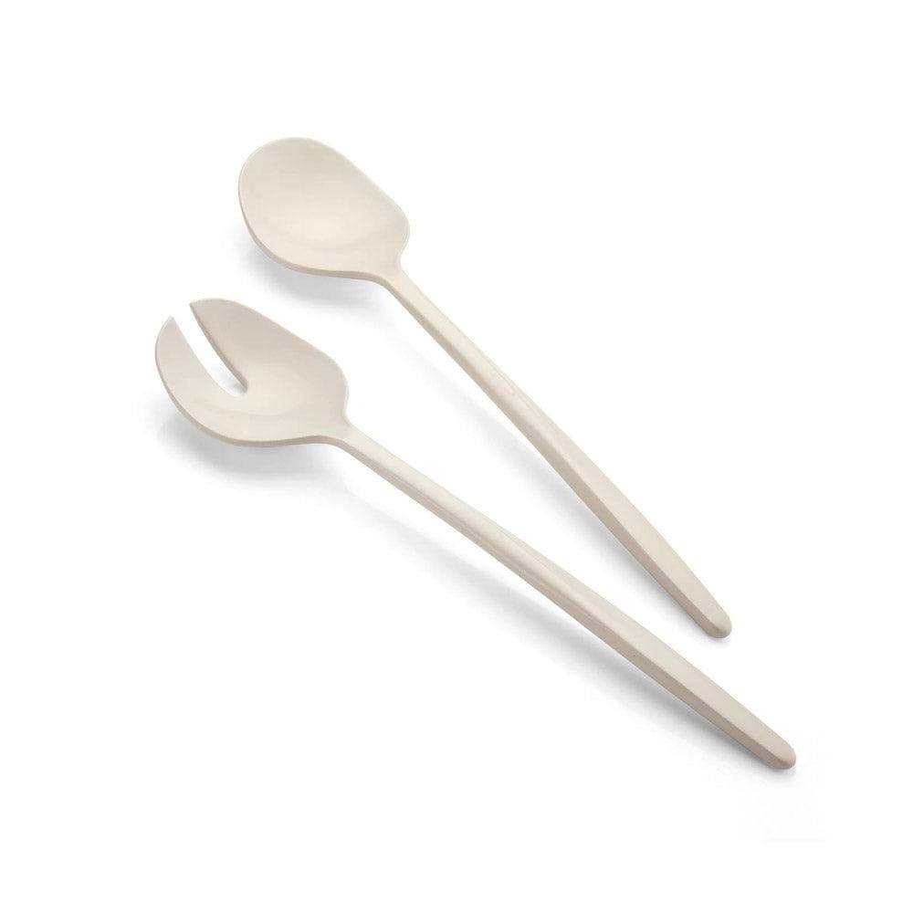 Guzzini Italy Tierra Salad Server Set - Milk White