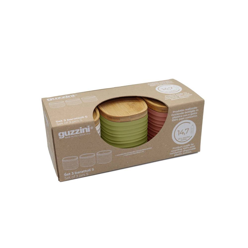Guzzini Italy Tierra Storage Jars Small, Set of 3 - Colourful