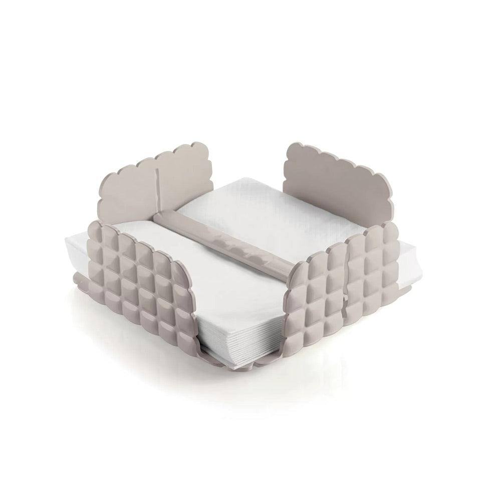 Guzzini Italy Tiffany Flat Napkin Holder - Taupe