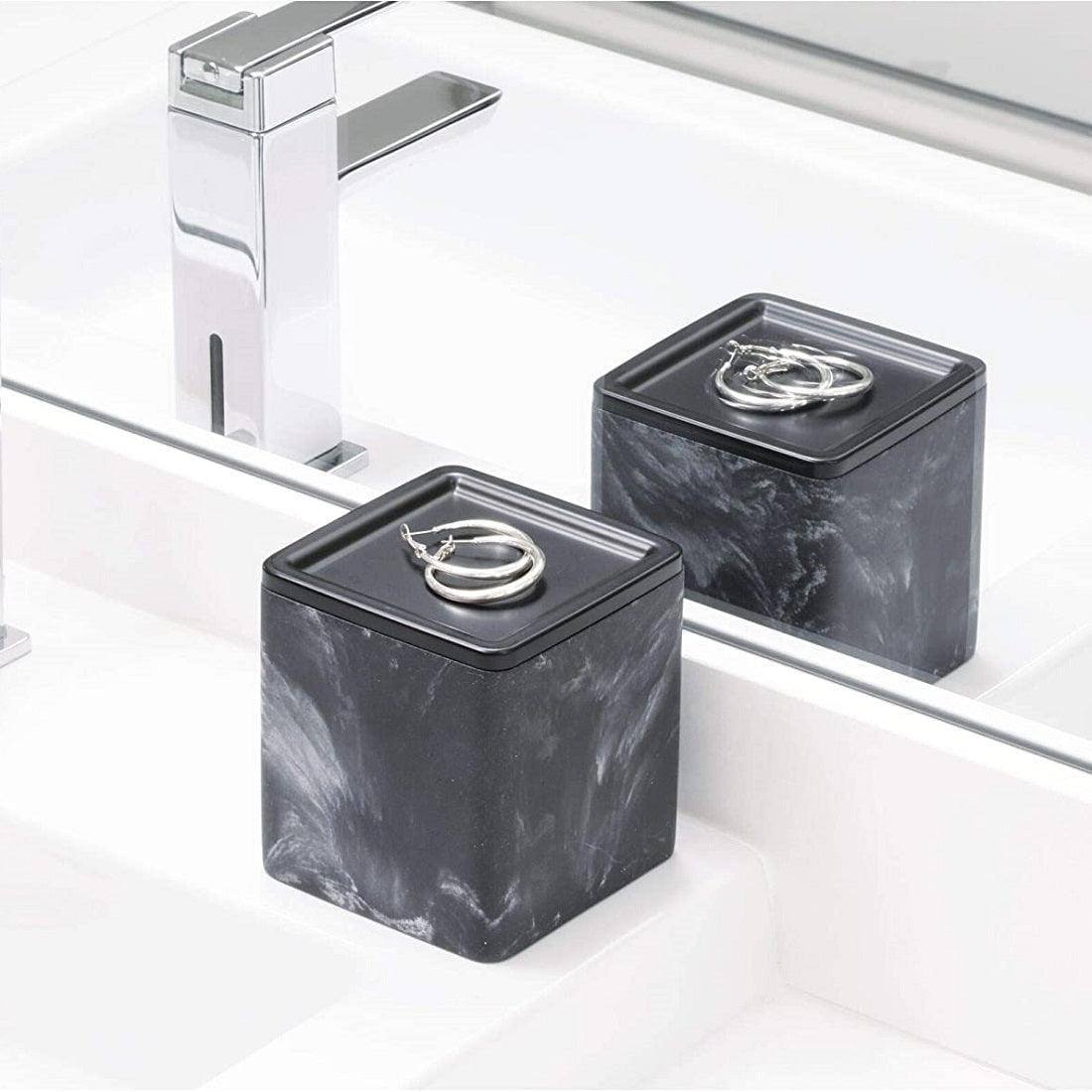 iDesign Dakota Canister - Black Marble