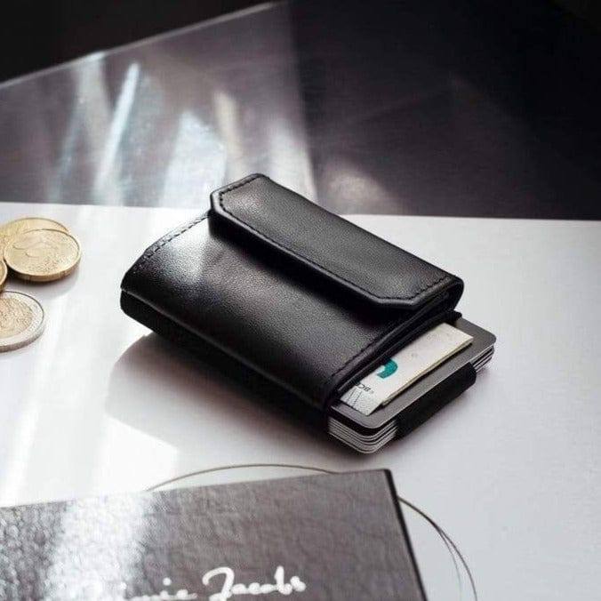 Jaimie Jacobs Nano Boy Pocket Leather Card Holder - Black – Modern