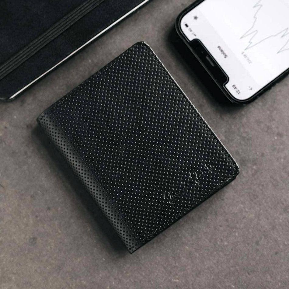 Jaimie Jacobs Slimstar Bifold Wallet - Perforated Black – Modern