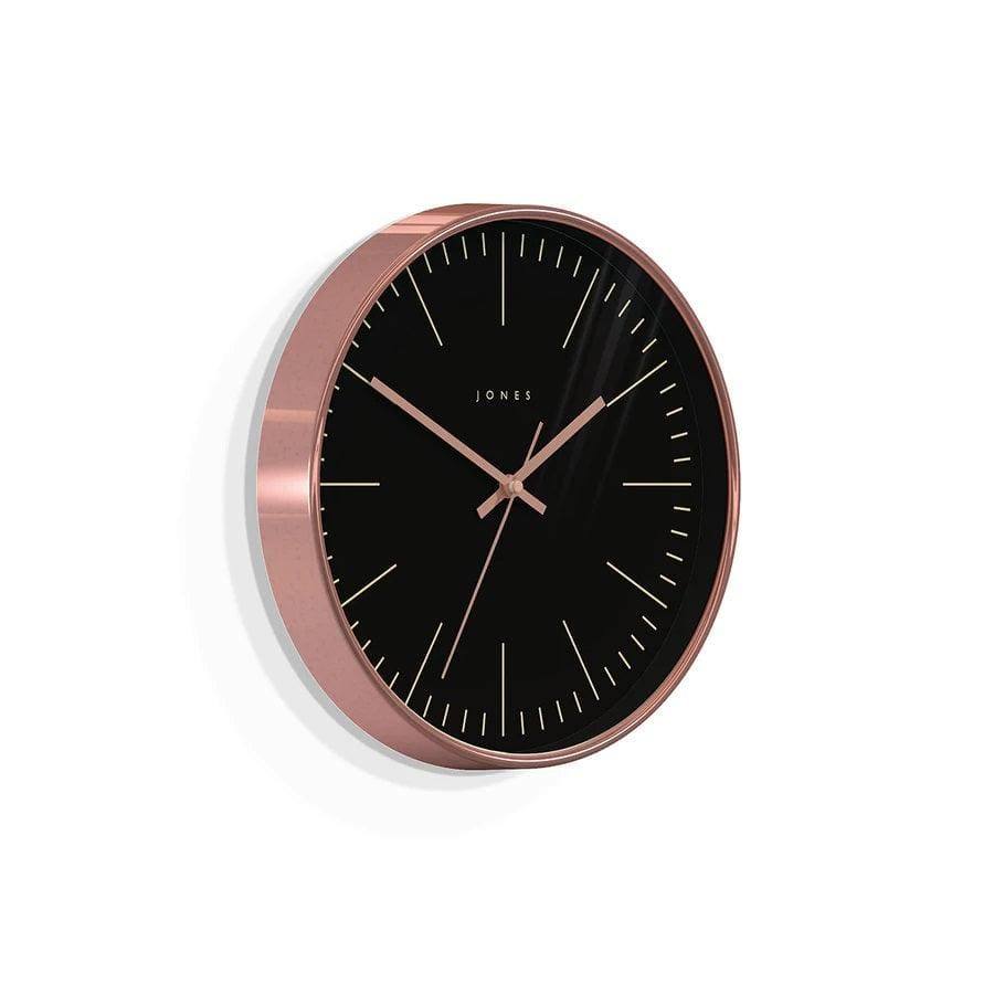 Jones Clocks Studio Wall Clock 29cm - Copper & Black