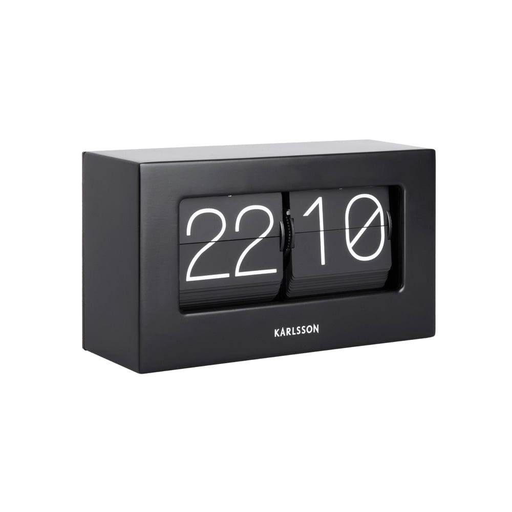 Karlsson Netherlands Boxed Flip Table Clock Medium - Black