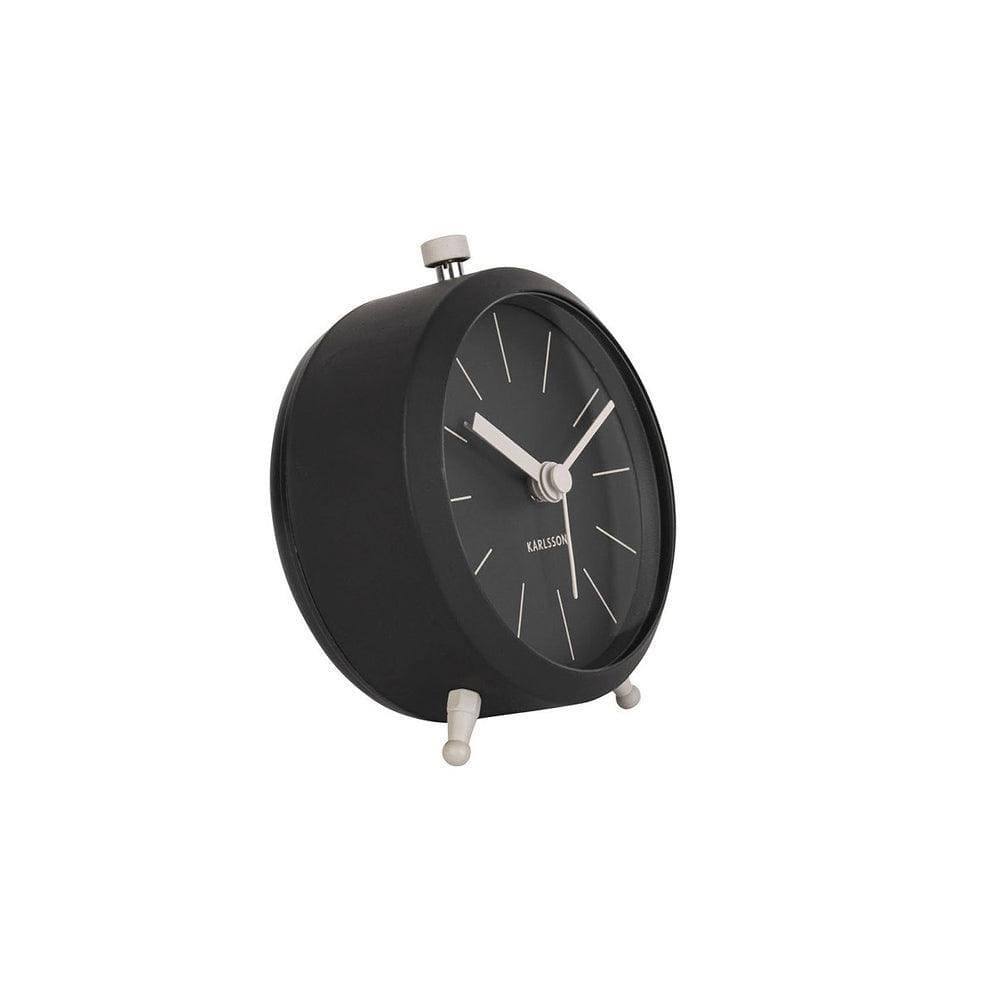 Karlsson Netherlands Button Alarm Clock - Matte Black