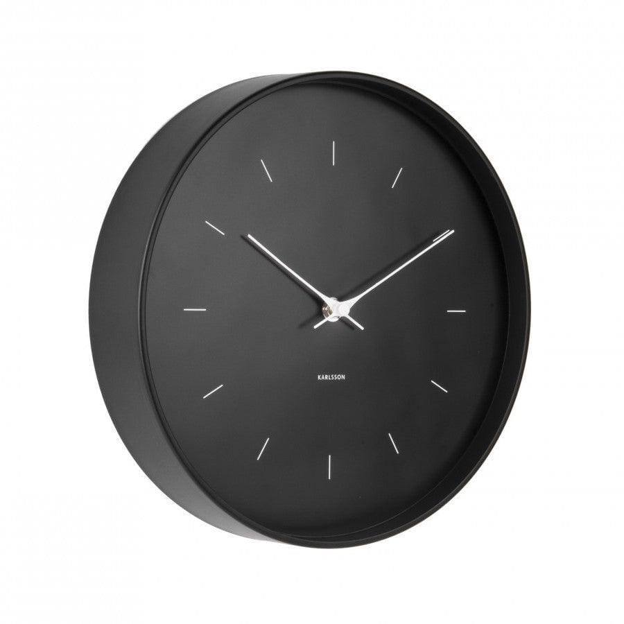 Karlsson Netherlands Carter Metal Case Wall Clock 27cm - Black