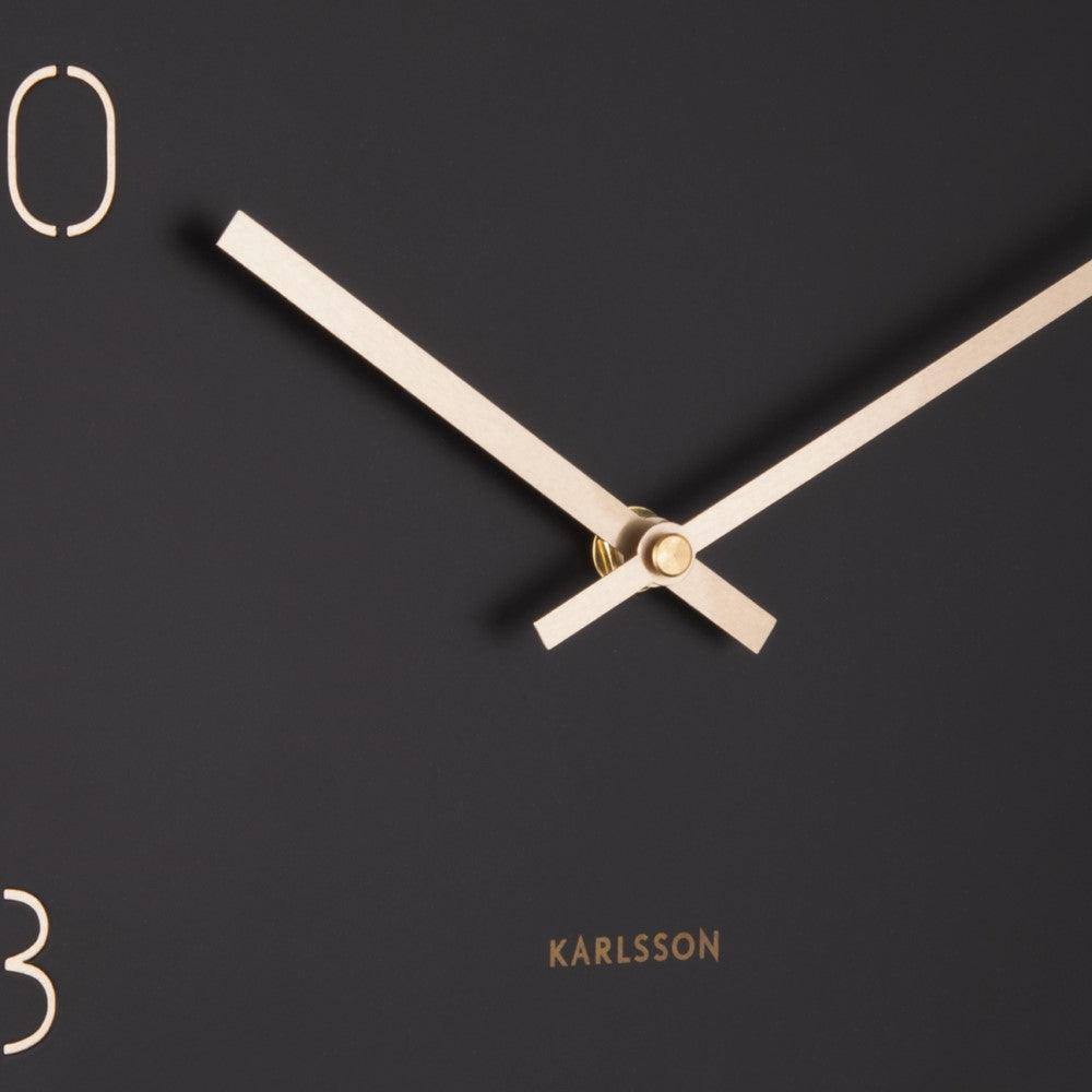 Karlsson Netherlands Charm Engraved Numbers Wall Clock 30cm - Black