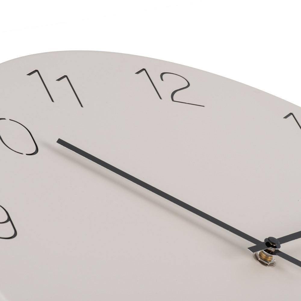 Karlsson Netherlands Charm Engraved Numbers Wall Clock 30cm - Warm Grey