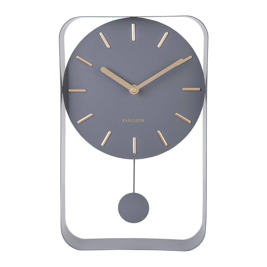 Karlsson Netherlands Charm Pendulum Wall Clock Medium - Grey