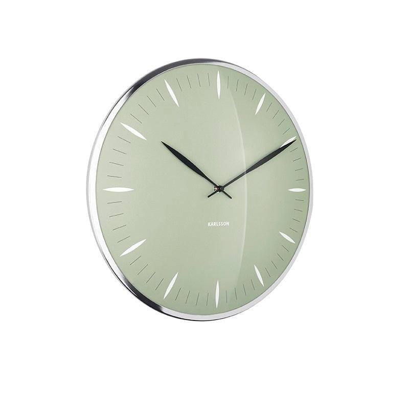 Karlsson Netherlands Dome Leaf Wall Clock 40cm - Jungle Green