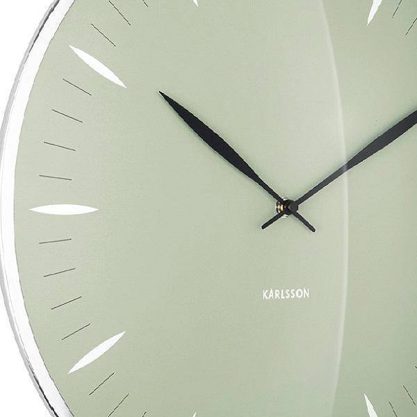 Karlsson Netherlands Dome Leaf Wall Clock 40cm - Jungle Green