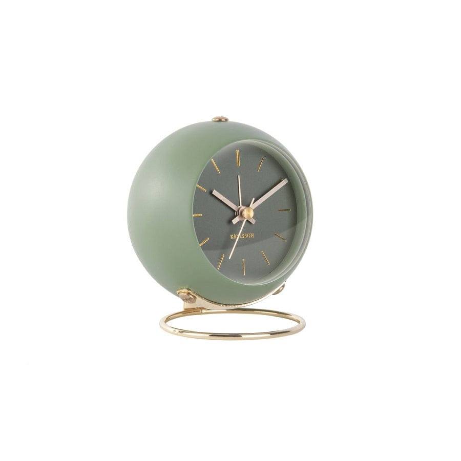Karlsson Netherlands Globe Alarm Clock - Green Gold