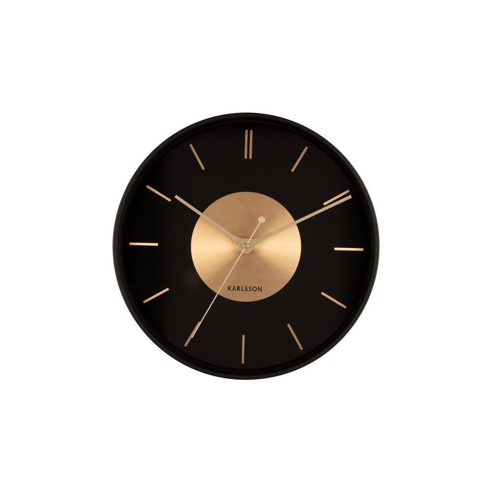 Karlsson Netherlands Gold Disc Wall Clock 35cm - Black Gold