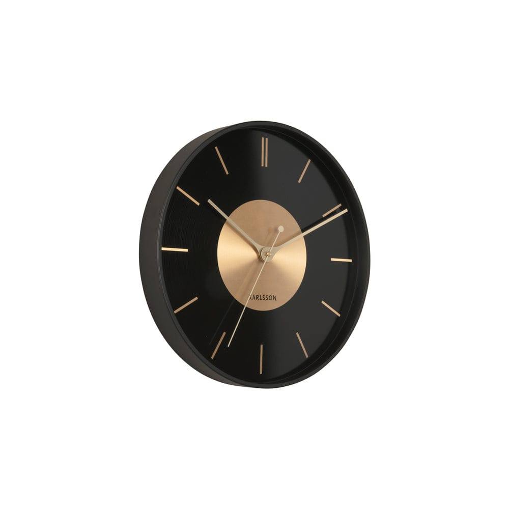 Karlsson Netherlands Gold Disc Wall Clock 35cm - Black Gold