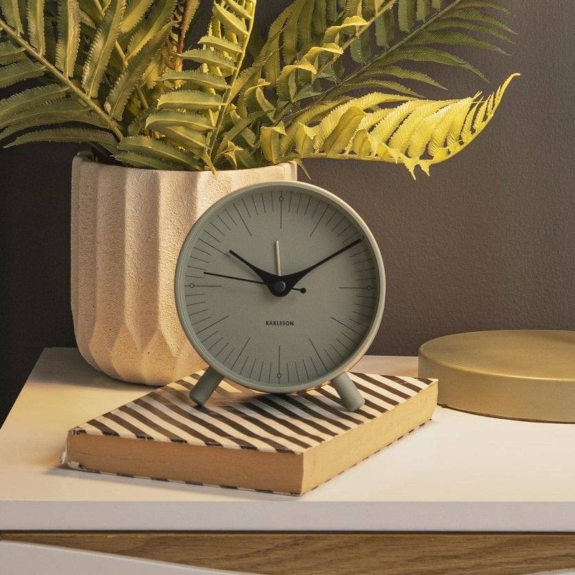 Karlsson Netherlands Index Alarm Clock - Grayed Jade