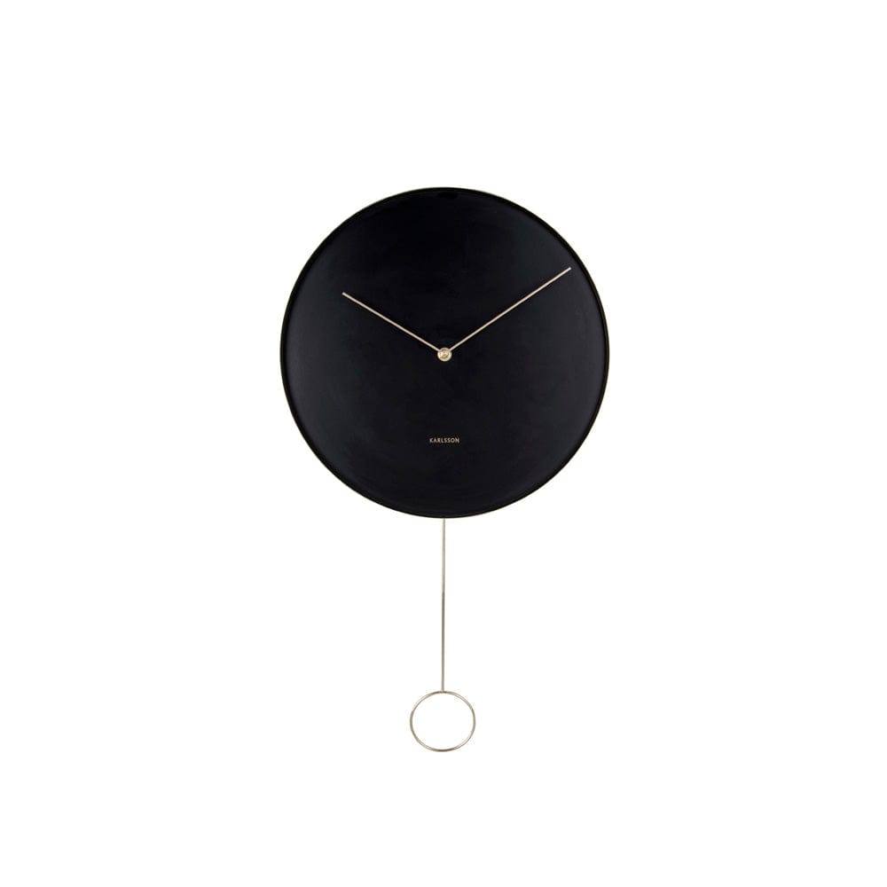 Karlsson Netherlands Pendulum Wall Clock 34cm - Black Gold