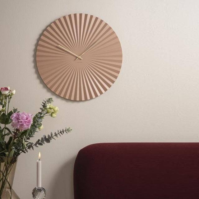Karlsson Netherlands Sensu Wall Clock 40cm - Bronze Pink