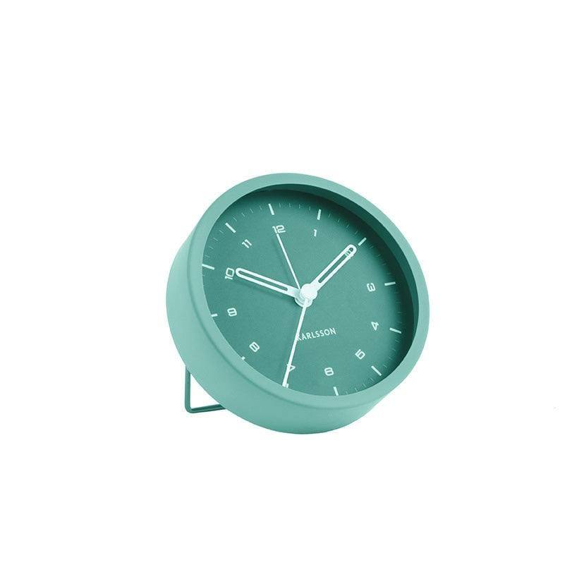 Karlsson Netherlands Tinge Alarm Clock - Steel Green