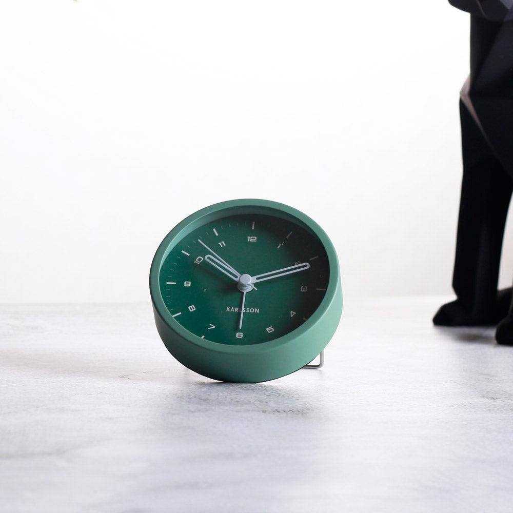 Karlsson Netherlands Tinge Alarm Clock - Steel Green