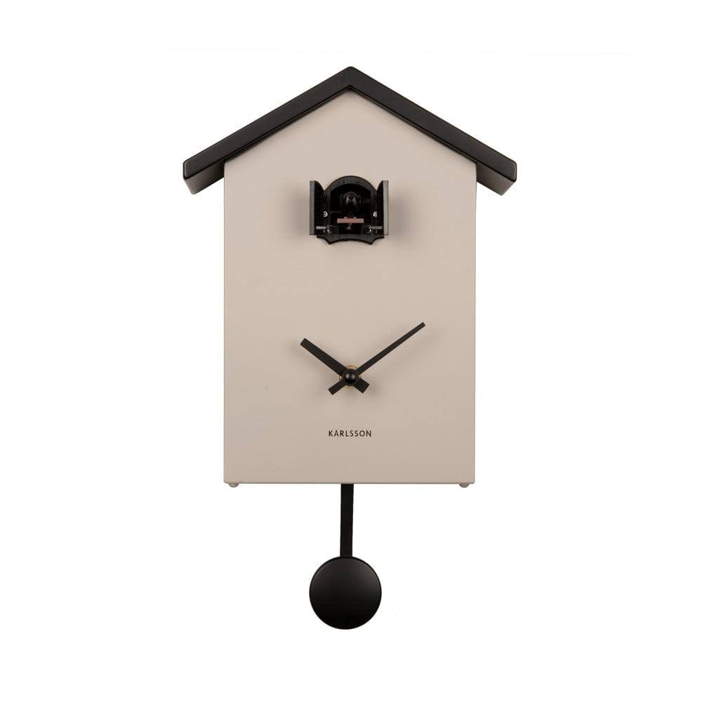 Karlsson Netherlands Traditional Cuckoo Pendulum Wall Clock - Warm Grey