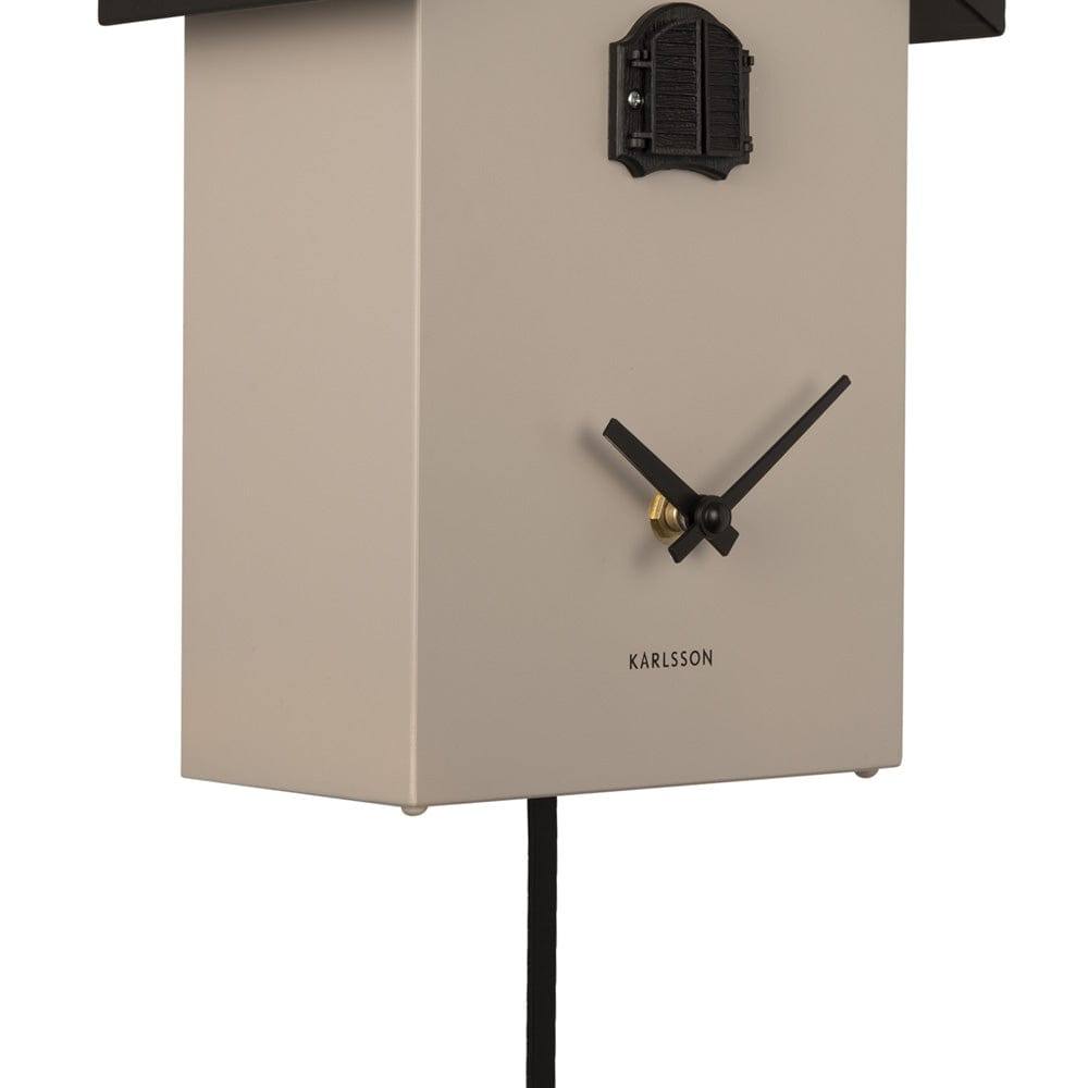 Karlsson Netherlands Traditional Cuckoo Pendulum Wall Clock - Warm Grey