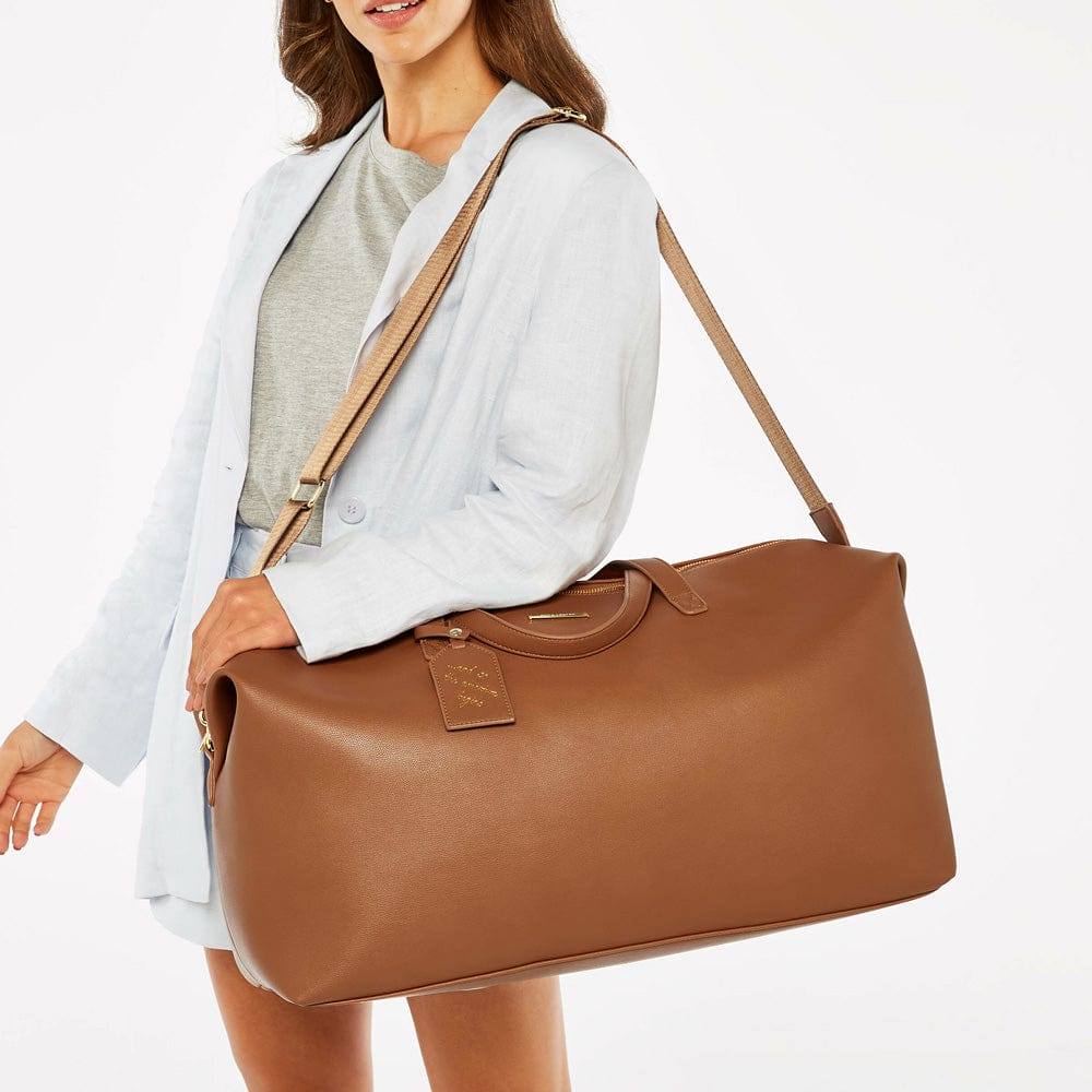 Katie Loxton Holdall Weekend Duffel Bag Large - Cognac