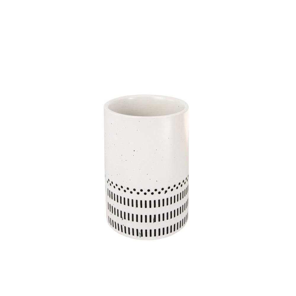 Kleine Wolke Alva Toothbrush Tumbler - Black & White