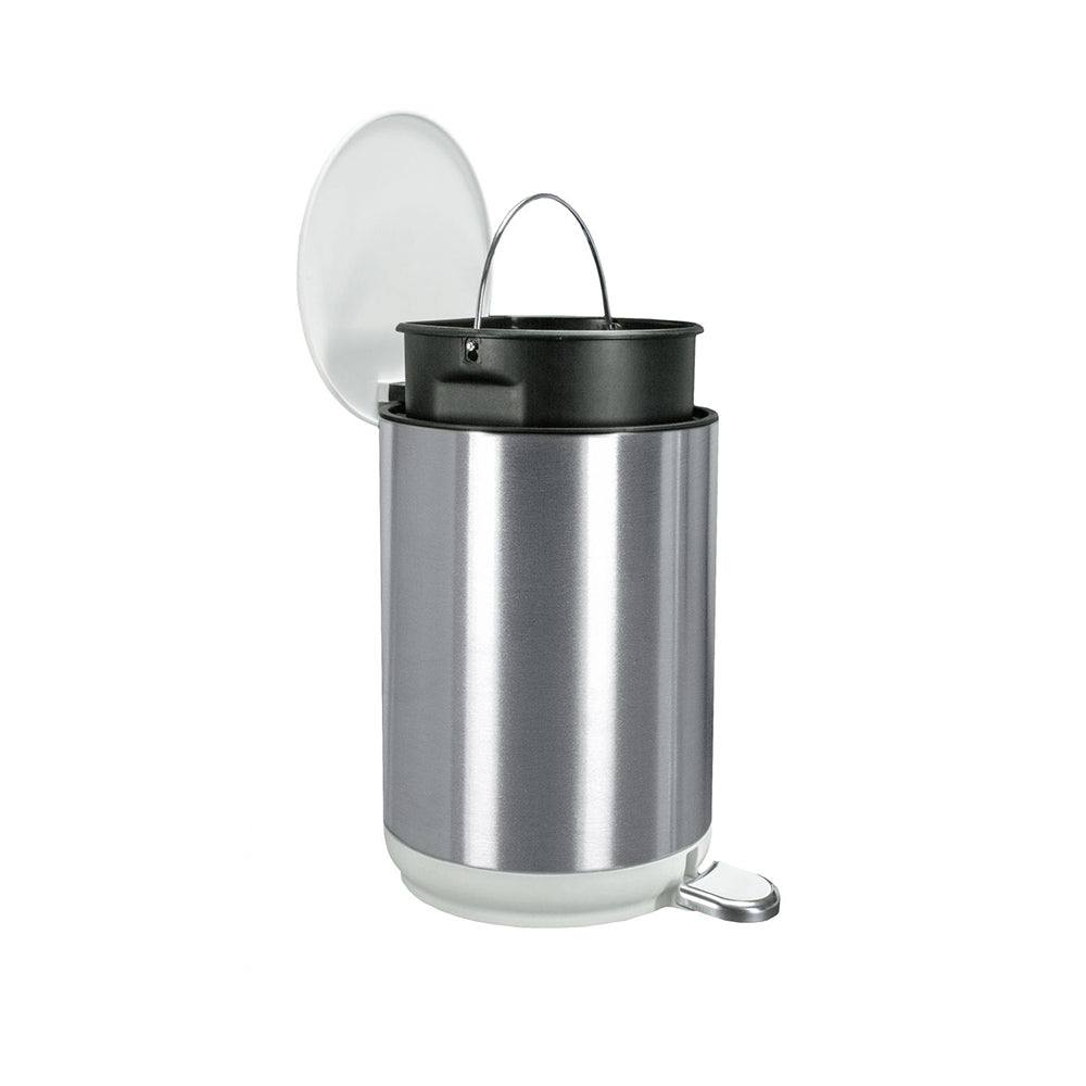 Kleine Wolke Colonna Pedal Bin - Steel White