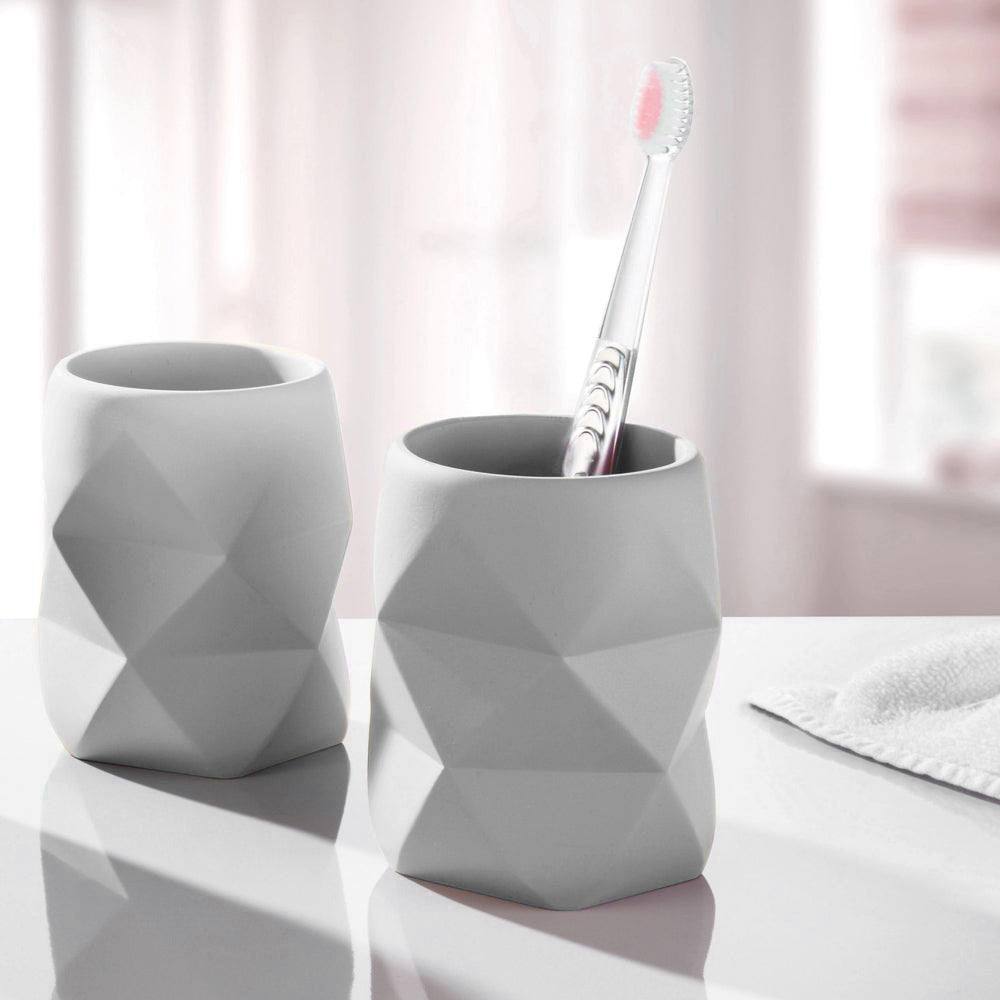 Kleine Wolke Crackle Toothbrush Tumbler - Grey
