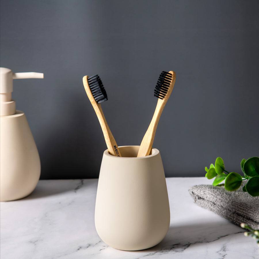 Kleine Wolke Drip Toothbrush Tumbler - Beige