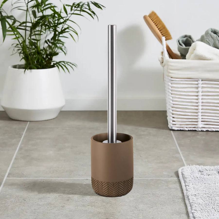 Kleine Wolke Herringbone Toilet Brush - Dark Beige
