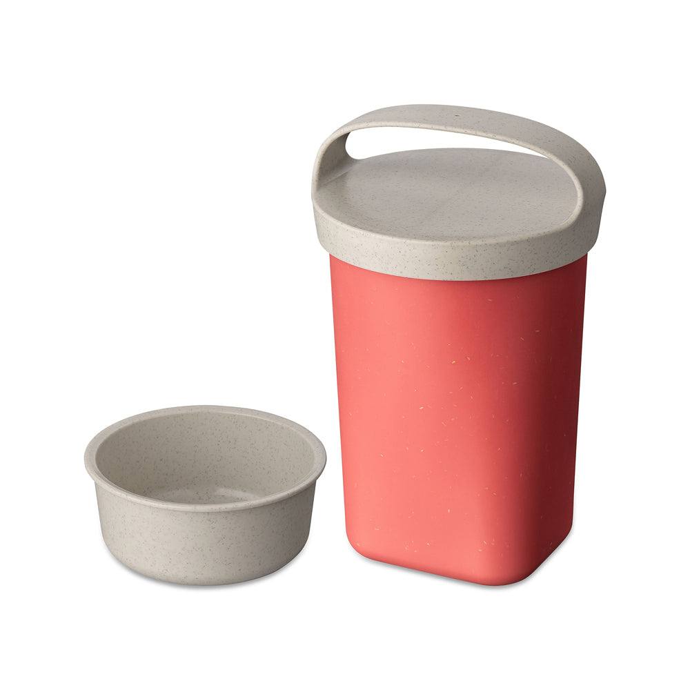 Koziol Germany Buddy Snackpot With Lid 700ml - Coral