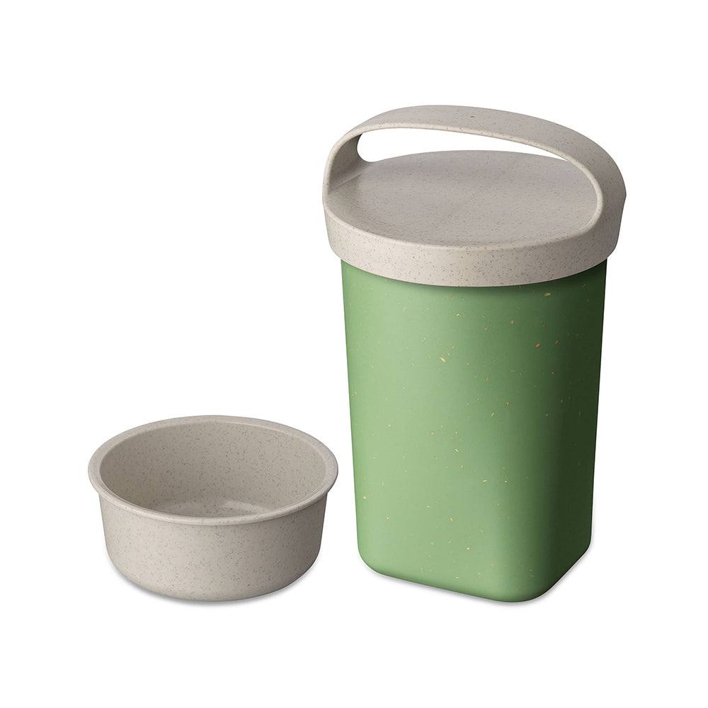 Koziol Germany Buddy Snackpot With Lid 700ml - Leaf Green