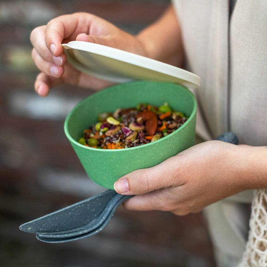 Koziol Germany Connect Medium Bowl With Lid - Leaf Green