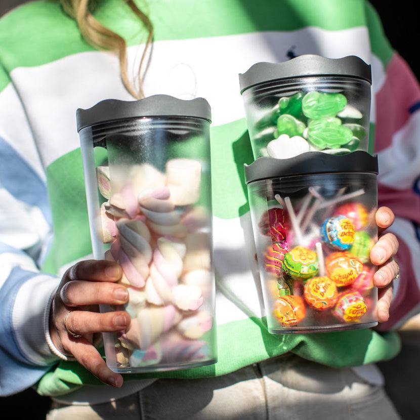 Koziol Germany Oslo 3-Piece Storage Box Set - Ash Grey