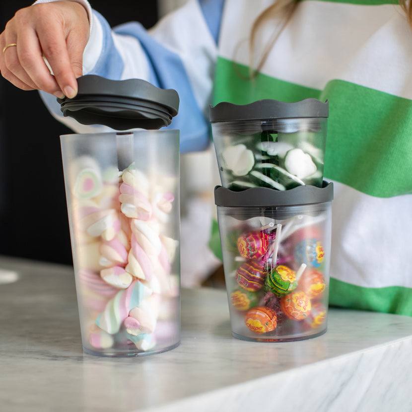 Koziol Germany Oslo 3-Piece Storage Box Set - Ash Grey