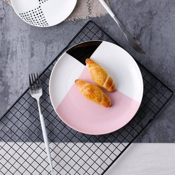 Lekoch Cadence Quarter Plate - White Pink