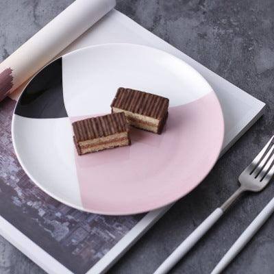 Lekoch Cadence Quarter Plate - White Pink