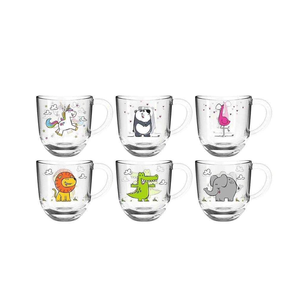 Leonardo Germany Bambini Glass Cups, Set of 6 - Animal Kingdom
