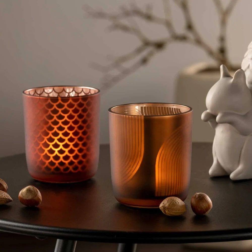 Leonardo Germany Camminata Tealight Holder Medium - Dark Red