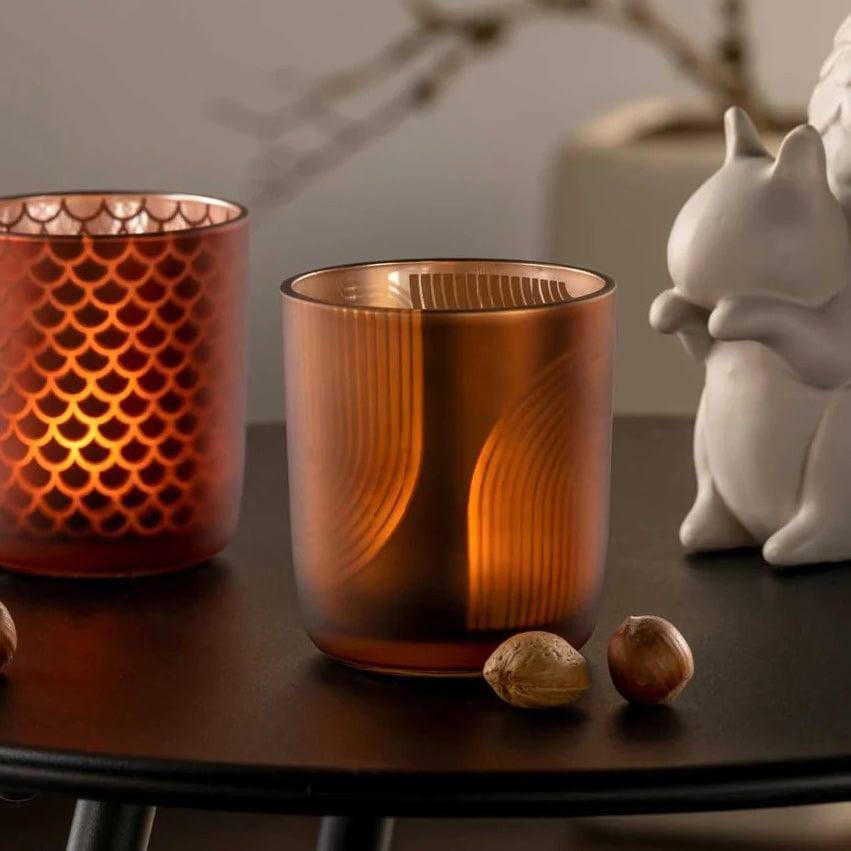 Leonardo Germany Camminata Tealight Holder Medium - Terra Lines