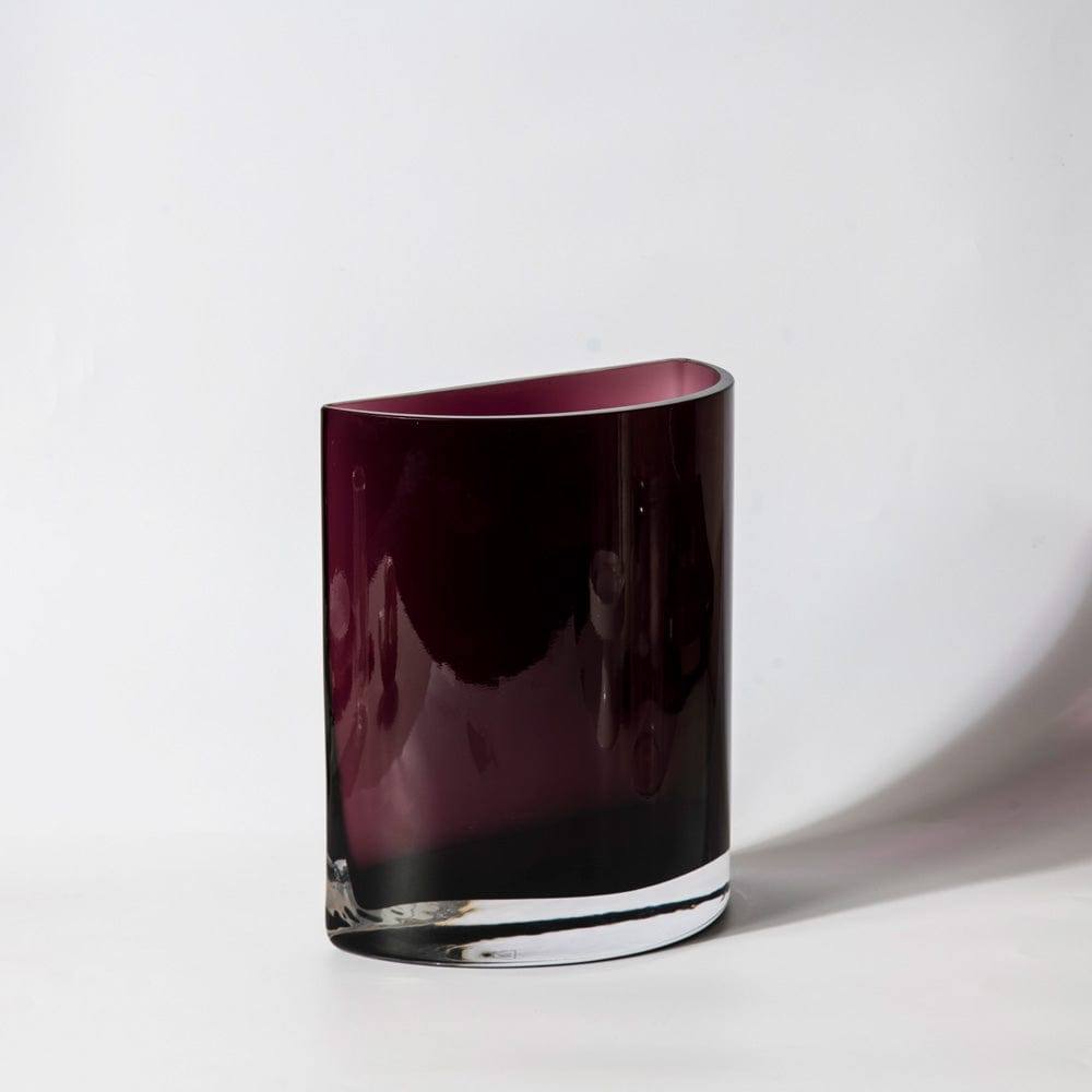 Leonardo Germany Centro Glass Vase - Aubergine