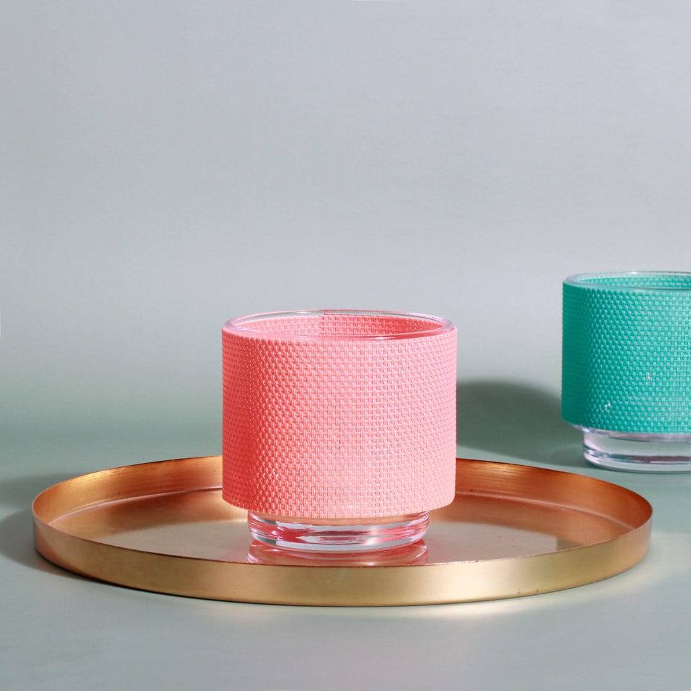 Leonardo Germany Colorata Tealight Holder with Cover - Coral