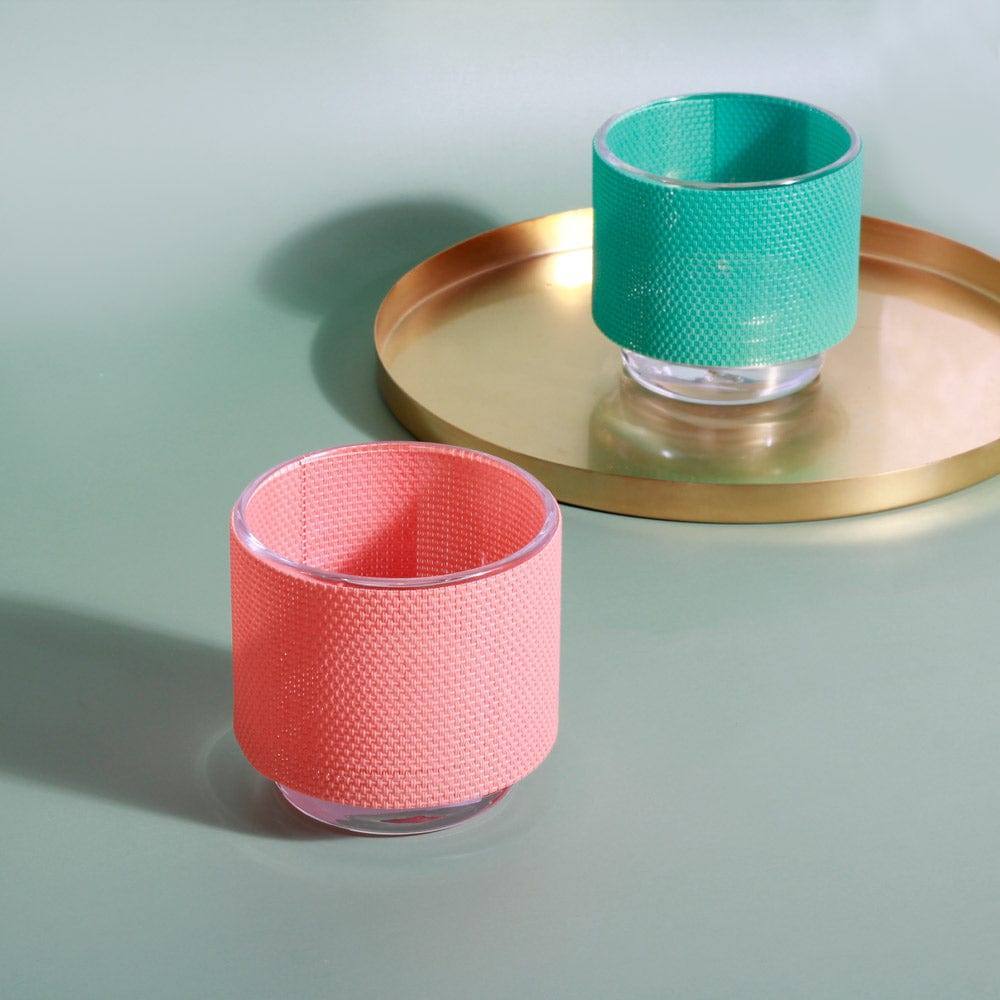 Leonardo Germany Colorata Tealight Holder with Cover - Coral